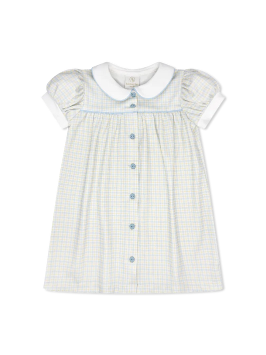 Breccan Dress Cornflower Check