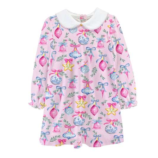 Bright Holiday Print Dress