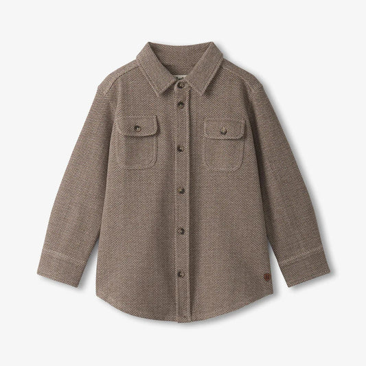 Brown Sugar Herringbone Button Down