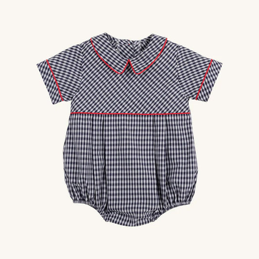Bradford Bubble -Navy Grove Gingham with Richmond Red
