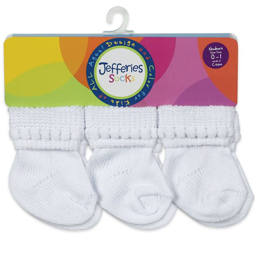 Jefferies Bubble Bootie - 6 pair White