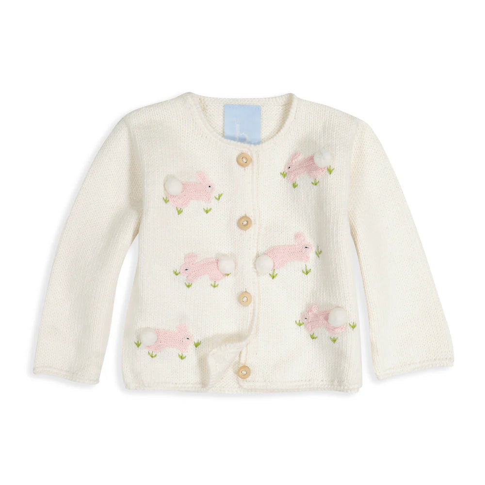 Applique Bunny Cardigan - Pink