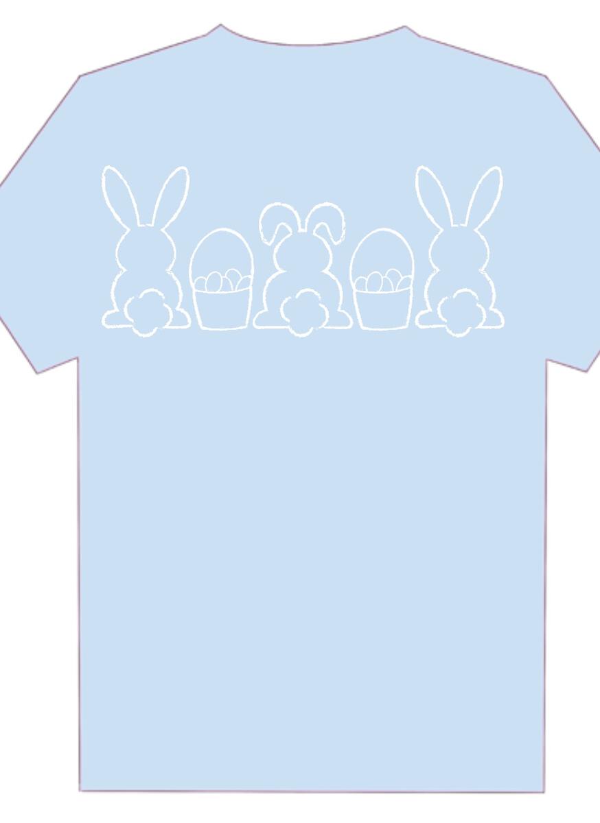 Bunny Trio SS Shirt - Lt. Blue