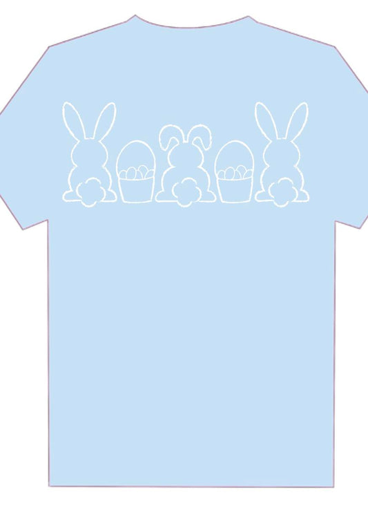 Bunny Trio SS Shirt - Lt. Blue