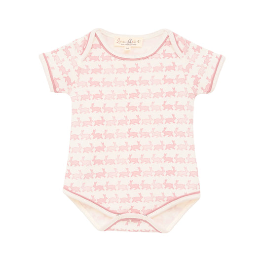 Bunny Hop Bodysuit - Dusty Rose