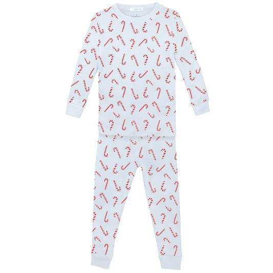 Candy Cane Pajama Set - Blue