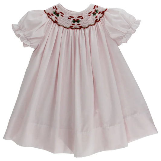 Candy Canes - Bishop Smocked Dress