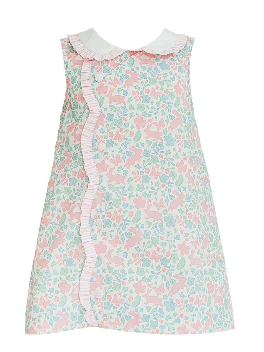 **PRE-ORDER** Claire Bunny Floral Print Scallop Dress
