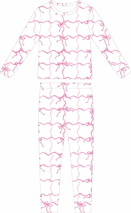 **PRE-ORDER** Classic Ribbon Two Piece Loungewear Set