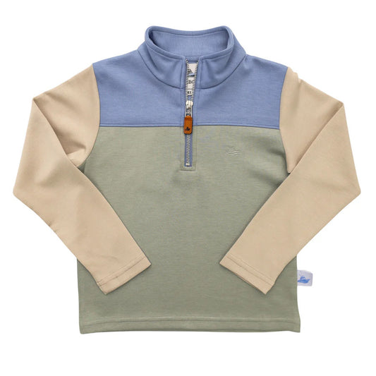 Color Block 1/4 Zip L/S Pullover