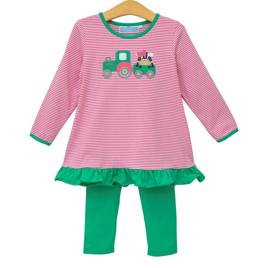Tractor Ruffle Pant Set