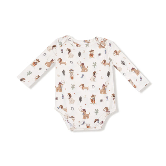 Cowboy Dogs  Lap Shoulder Bodysuit