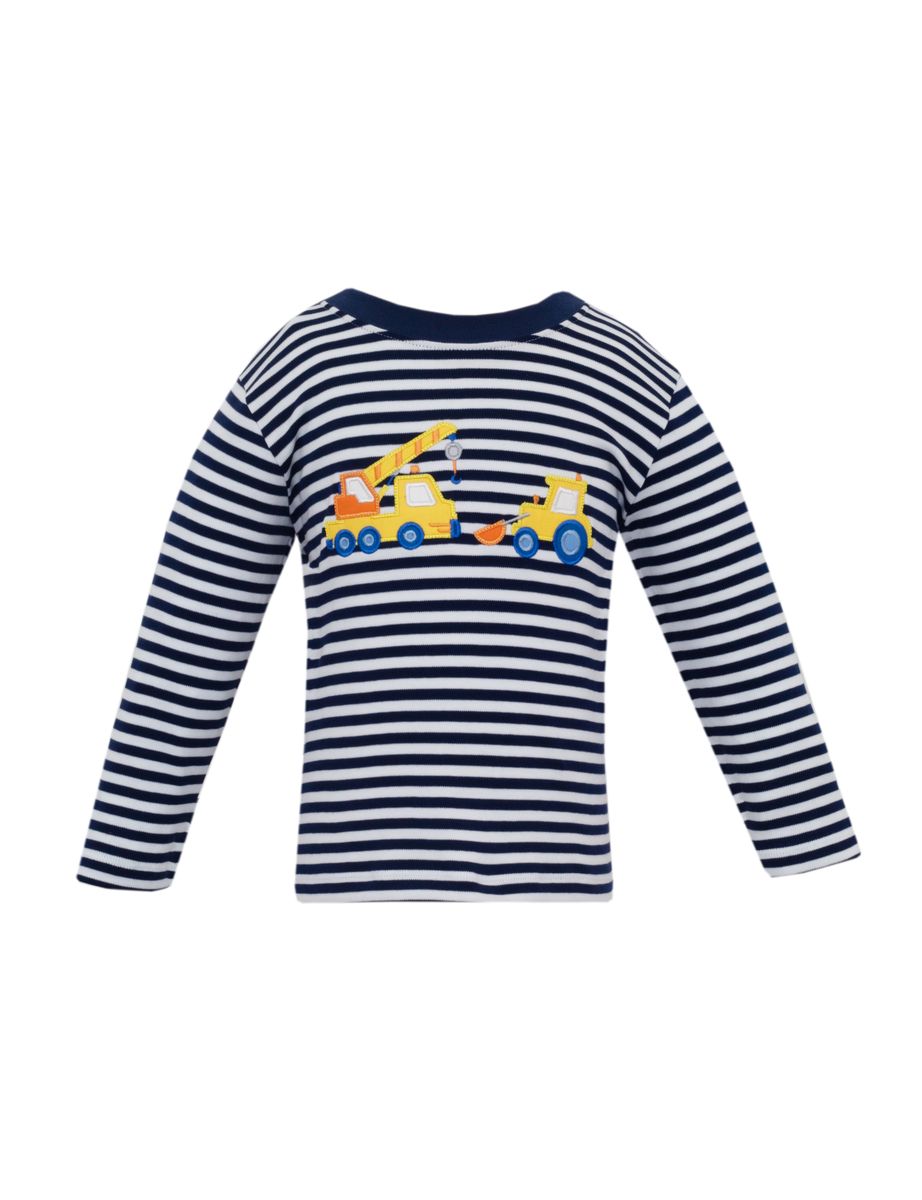 CRANE- Navyblue knit stripe boy´s T-shirt