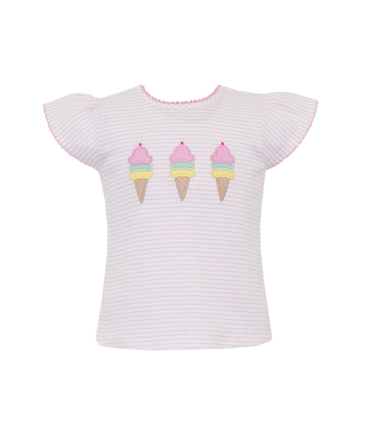 Ice Cream Applique T-Shirt - Girl