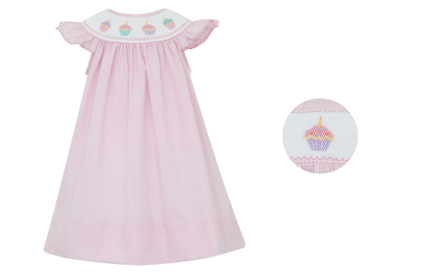 Cupcakes Smocked Bishop Dress