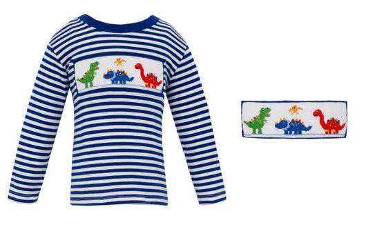 Smocked Dino LS Shirt