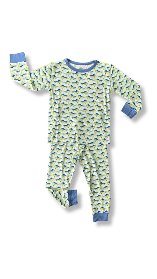 Dolphin Dance Blue Two Piece Pajama