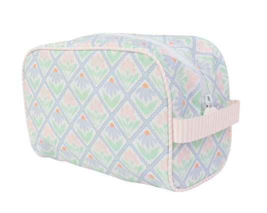 Pastel Floral Dopp Kit - Cosmetic Bag