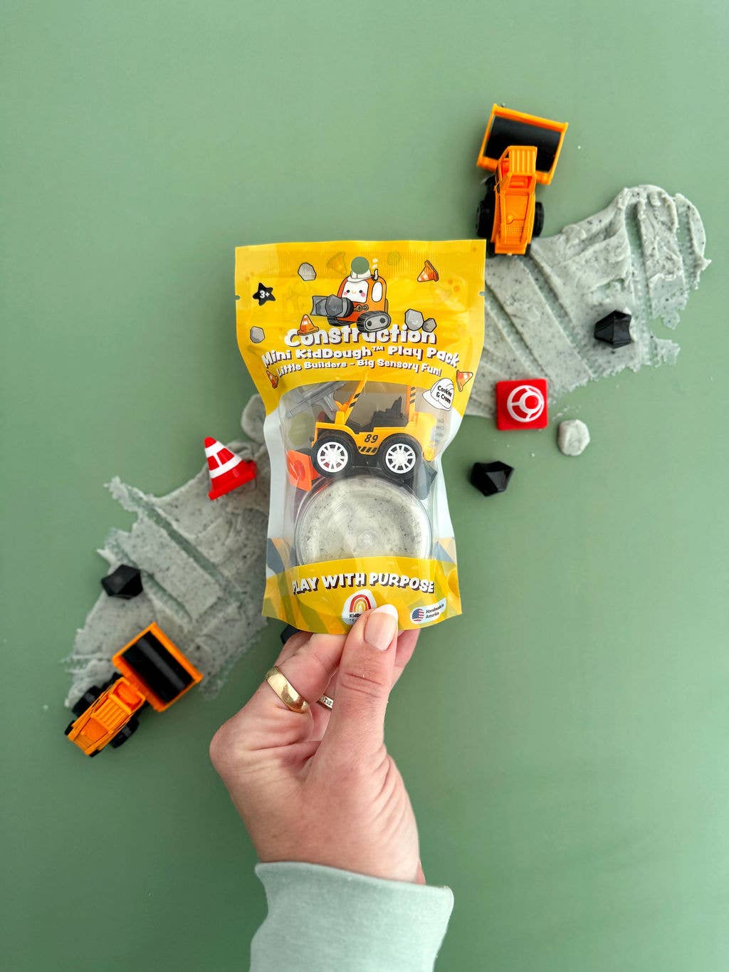 Construction themed kid dough play set 
