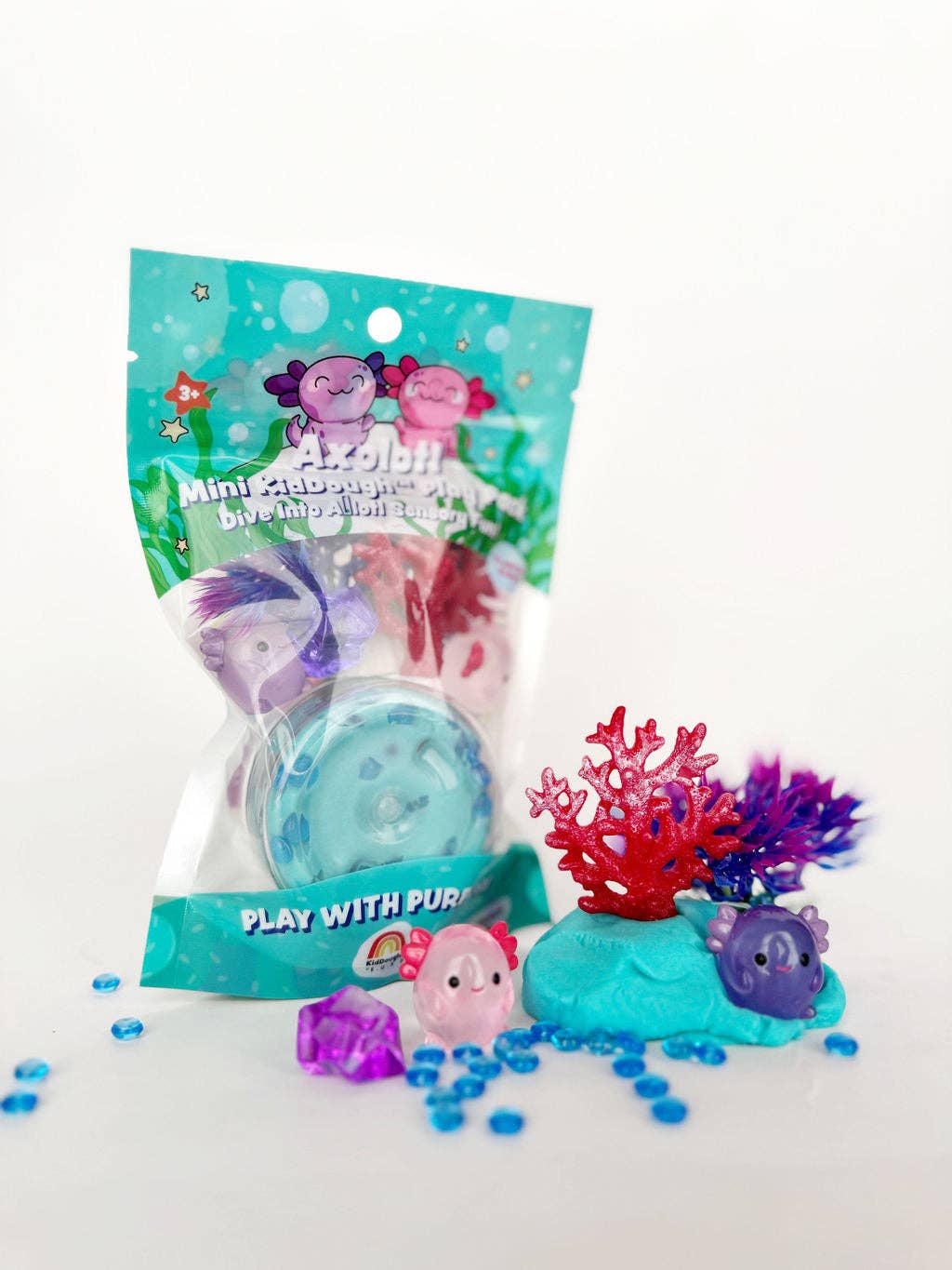 Axolotl mini  figures kid dough pack set