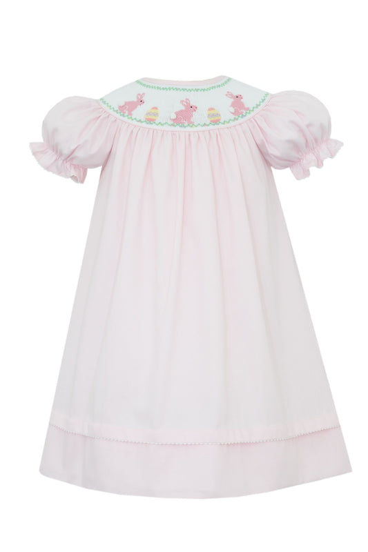 Easter Smocked Bishop Dress - Pink