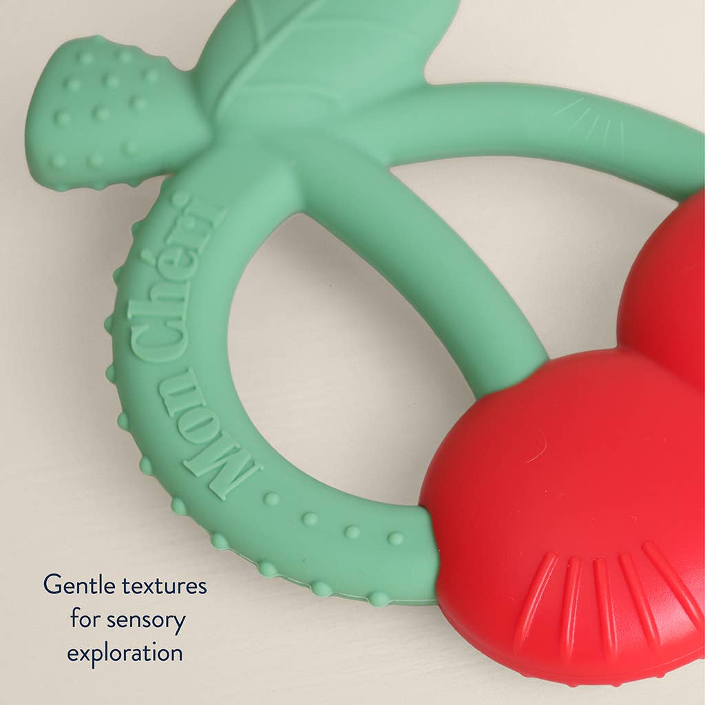 Cherry Bitzy Shake™ - Silicone Teether with Rattle