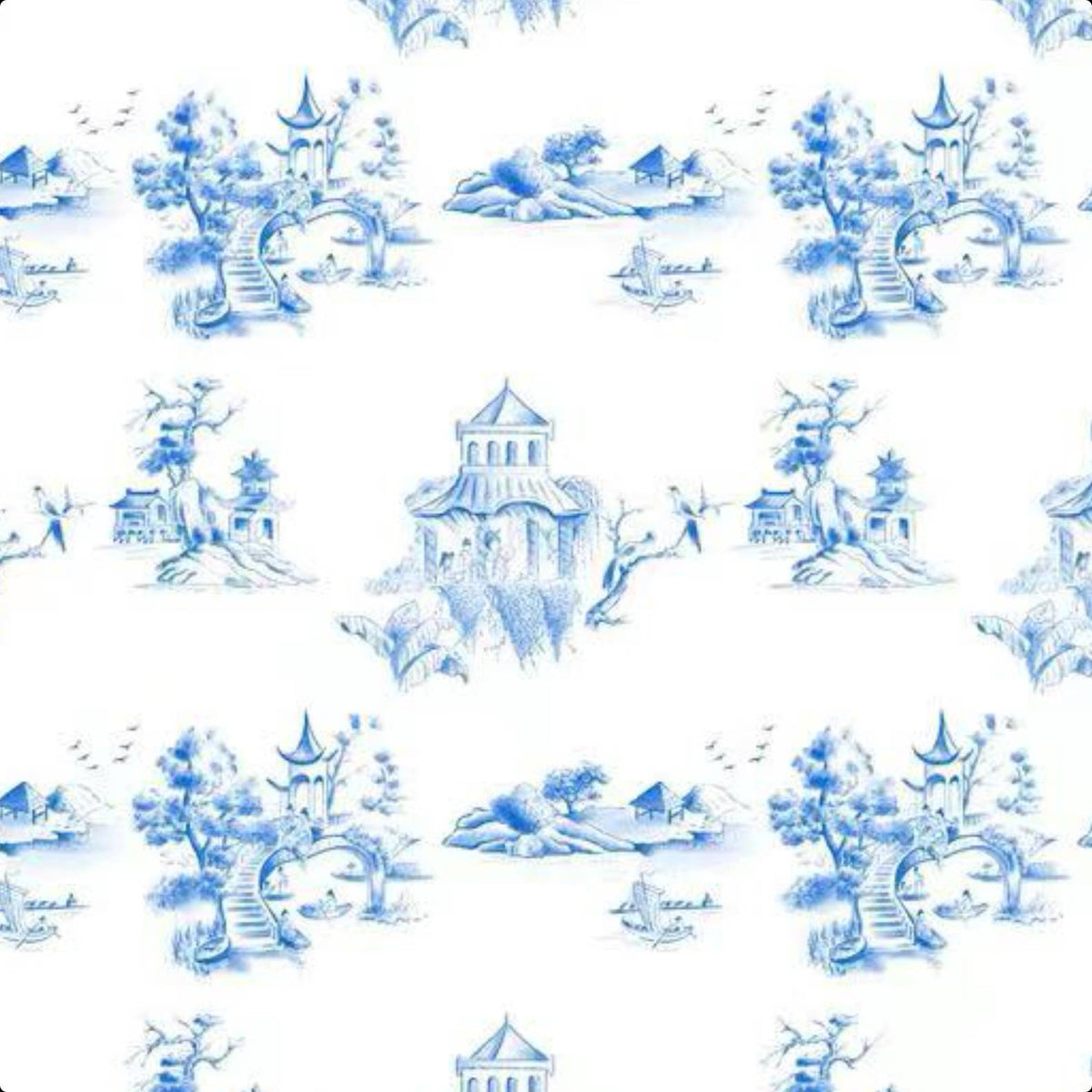 Baby Muslin Swaddle Blanket 47x47 Chinoiserie