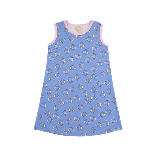 Polly Play Dress -Little Fishes with Pier Party Pink