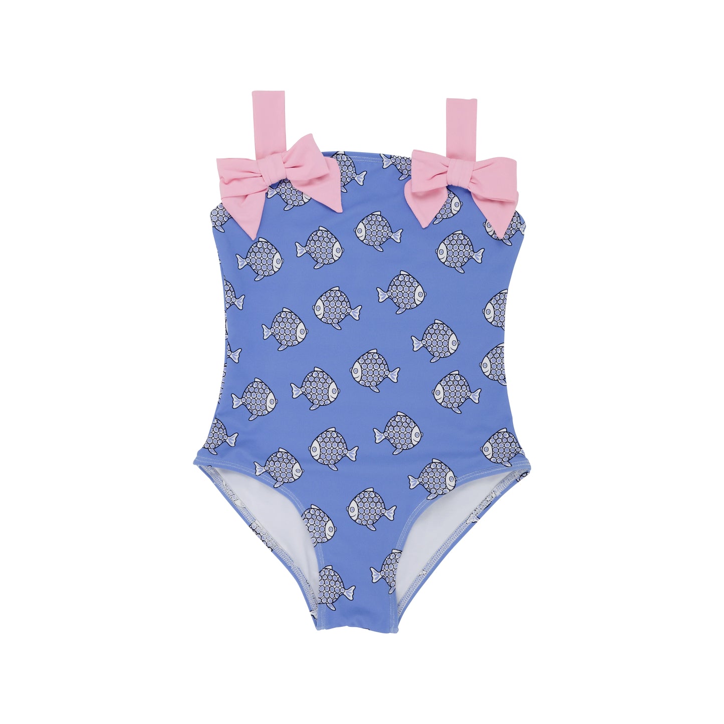 Shannon Bow Bathing Suit -Little Fishes with Pier Party Pink