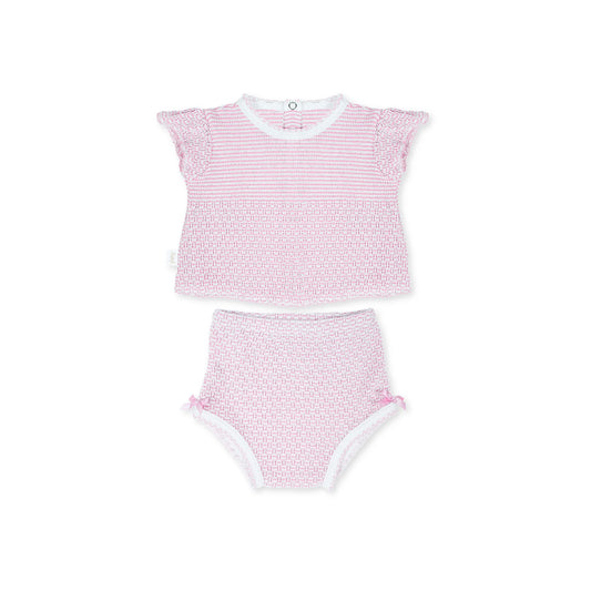 Flutter Sleeve Diaper Set - Pink