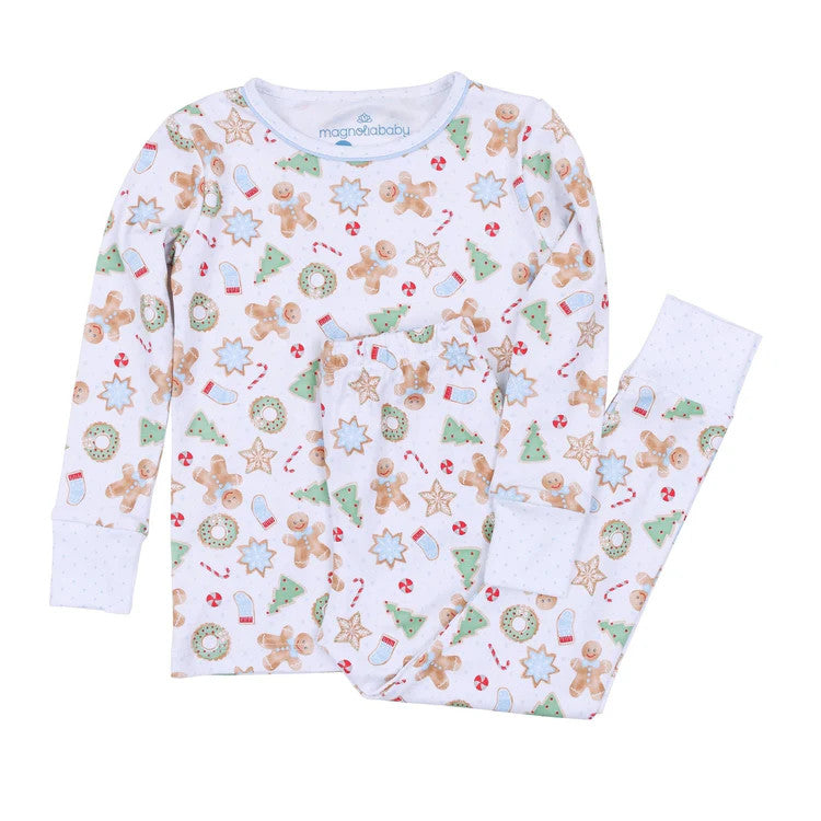 Frosted Wonderland Long Pajamas Light Blue