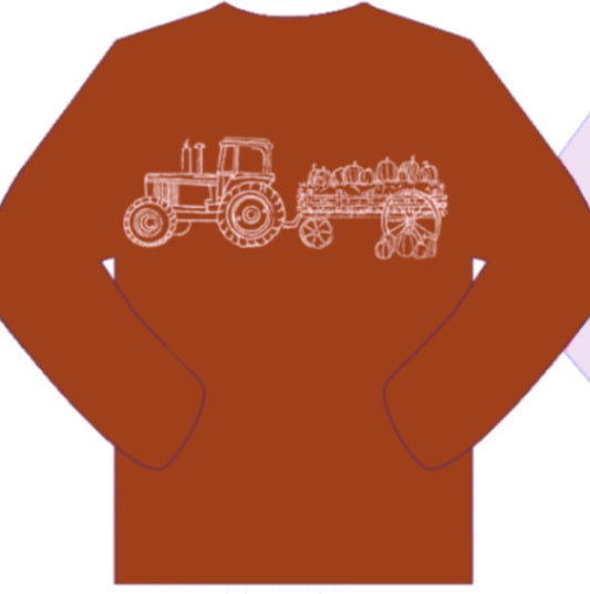 LS Burnt Orange Hayride T-Shirt