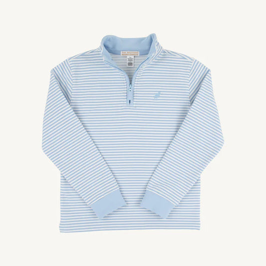 Hayword Half-Zip -Beale Street Blue Stripe with Beale Street Blue Stork