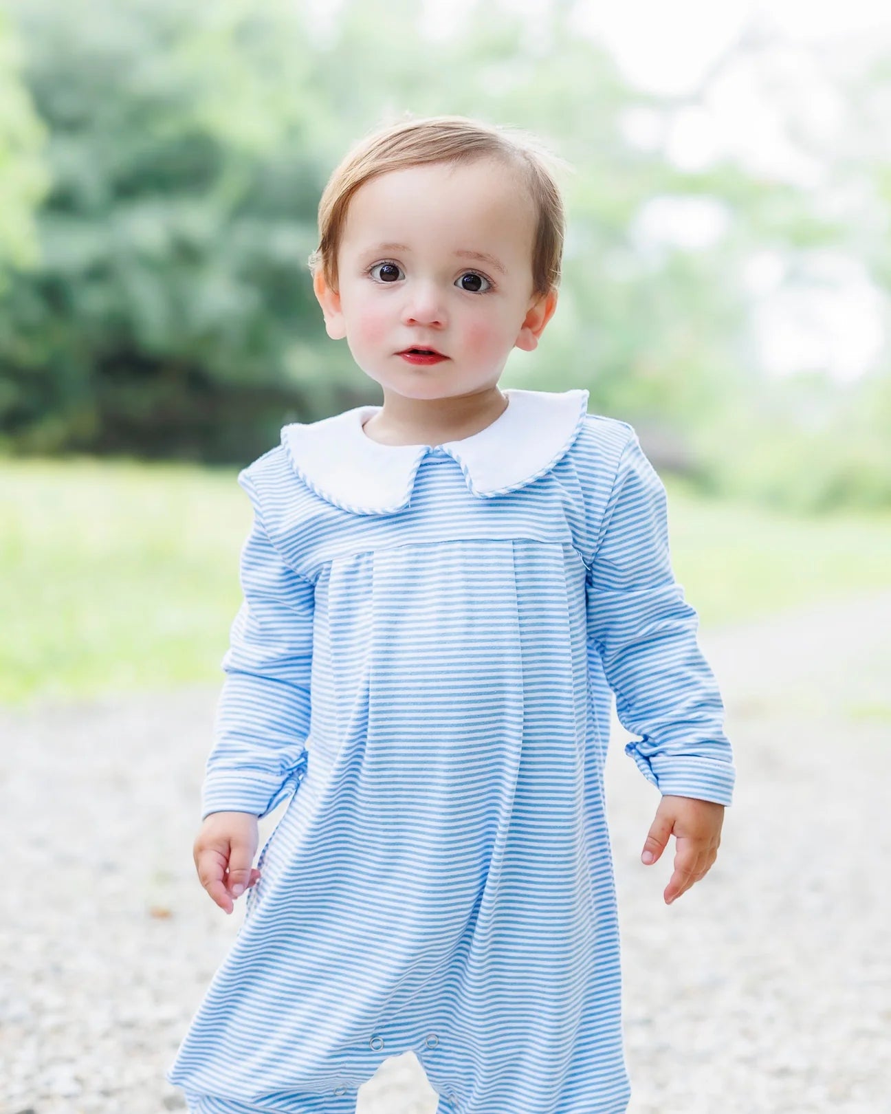 **PRE-ORDER** Henry Romper - Cornflower Stripe
