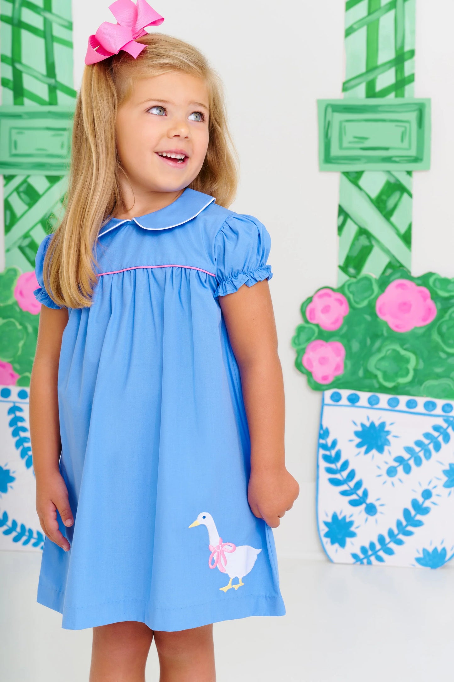 Holly Day Dress - Duck Applique