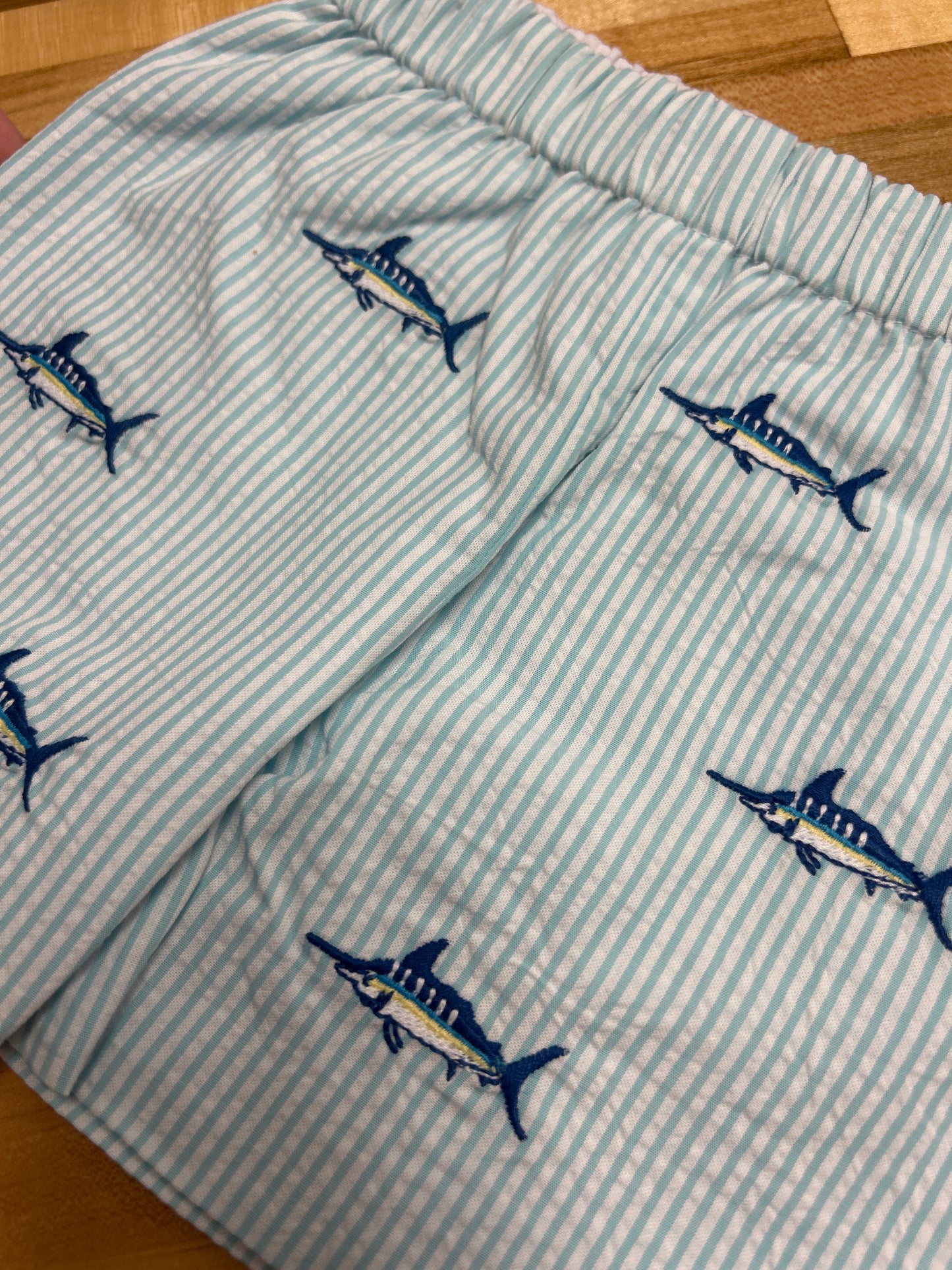 Fish Embroidered Shorts