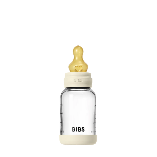 Baby Glass Bottle Set 4oz Latex - Ivory (slow flow)
