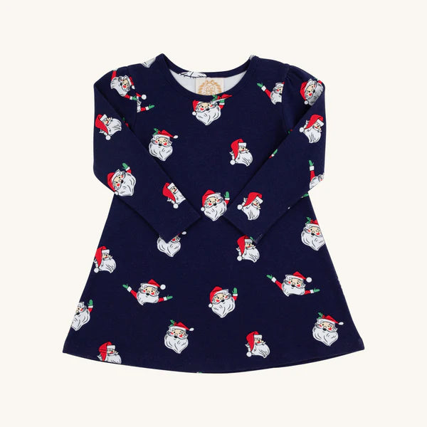 Long Sleeve Penny's Play Dress -Jolly Old St. Nick