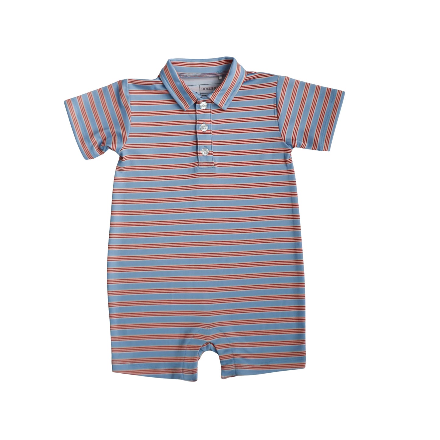 red white and blue boy romper short sleeve