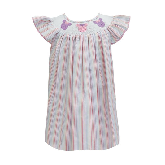 Bishop Smocked Minnie Stripe Dress