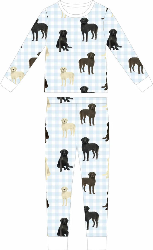 **PRE-ORDER** Blue Gingham Labs Two Piece Loungewear Set