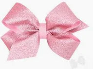 Light Pink Glitter hair bow