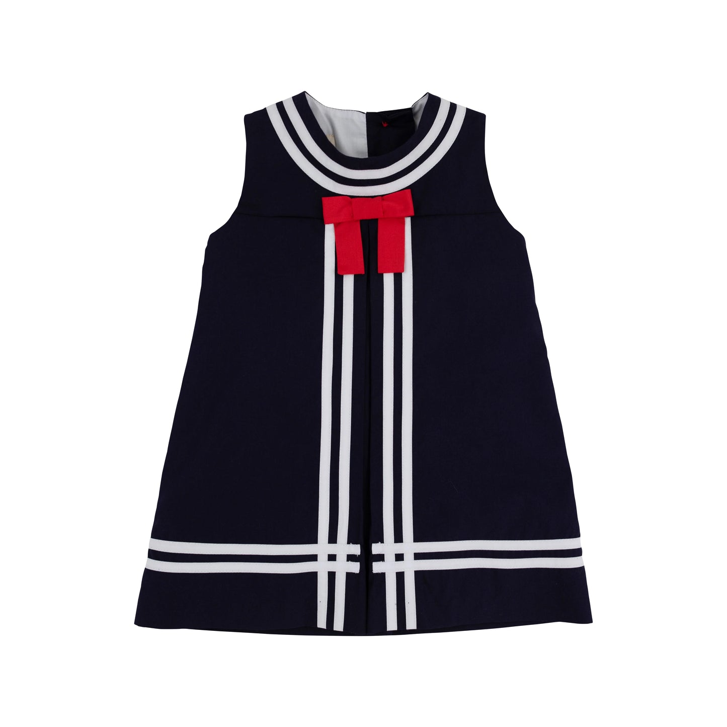 Madge Main Sail Dress -Nantucket Navy with Worth Avenue White & Richmond Red