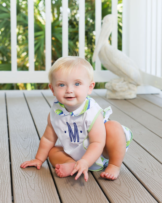 Boy diaper set with mahi print