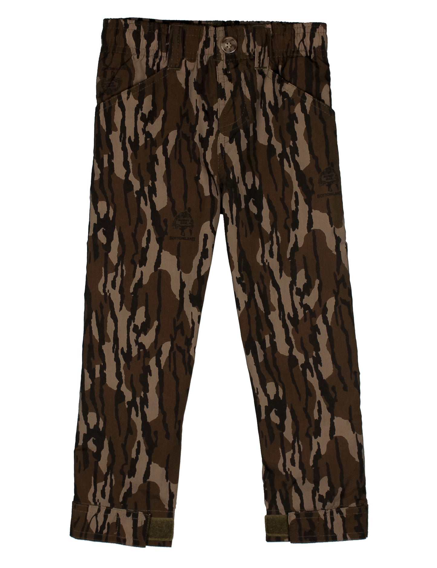 Camouflage pants on a white background