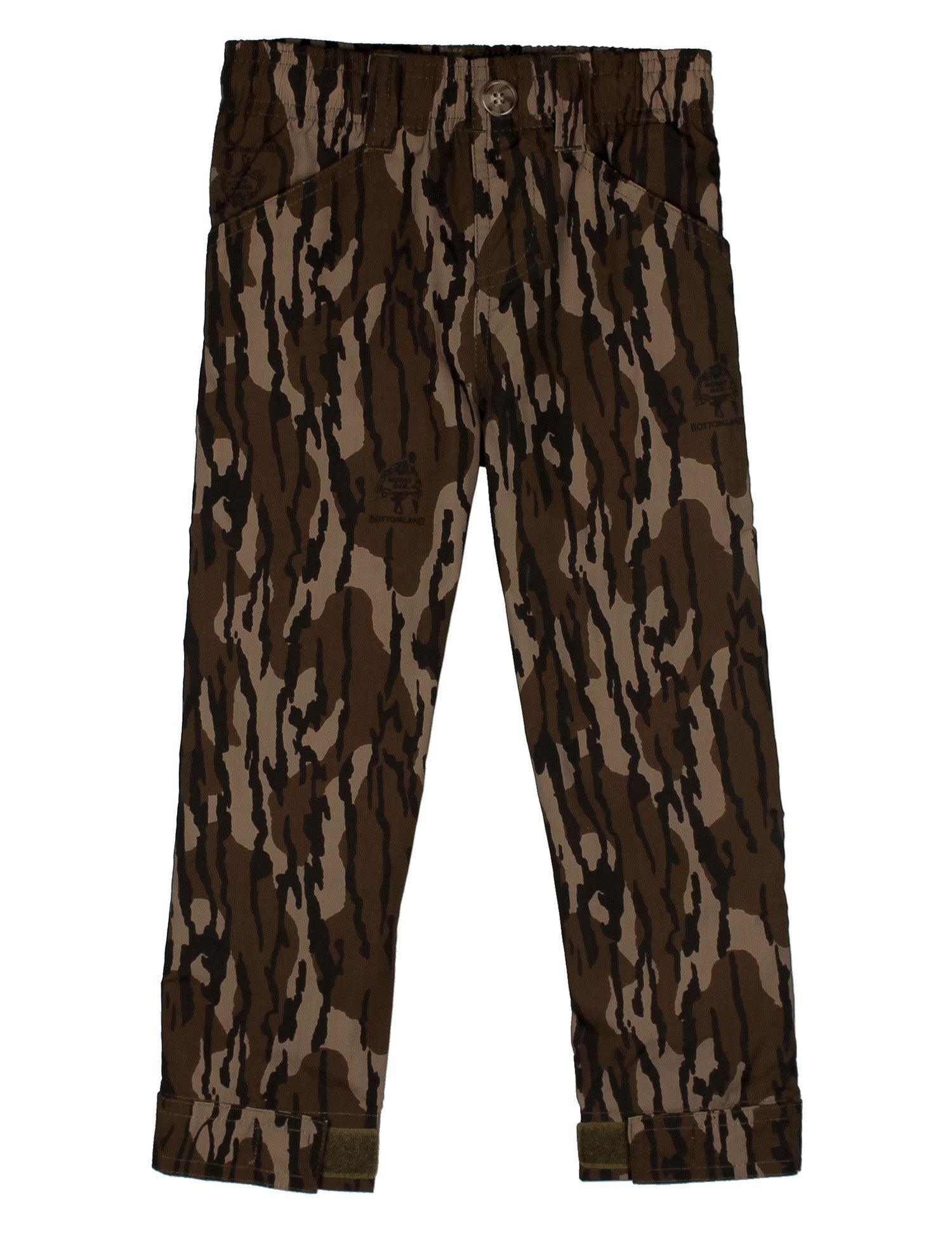 Camouflage pants on a white background