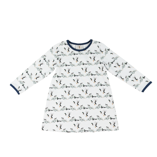 Mannered Mallards Girls Susie Swing Longsleeve Dress