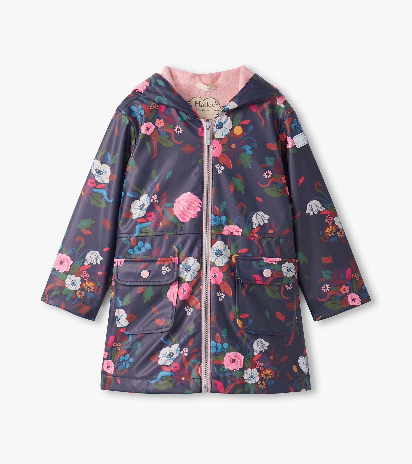 Fall Floral Peplum Rain Jacket