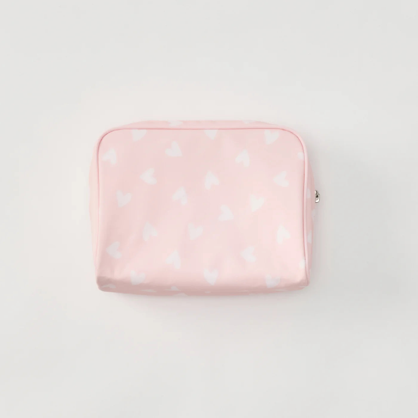 Medium Patterned Toiletry Bag - Pink Hearts
