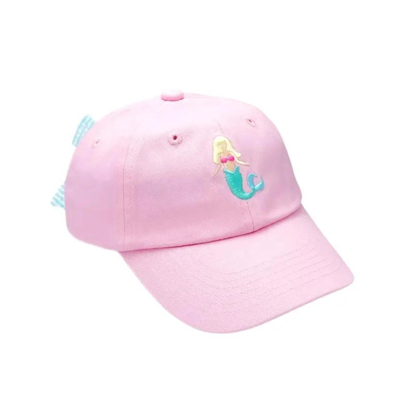 Pink Mermaid Bow Baseball Hat